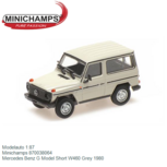 Modelauto 1:87 | Minichamps 870038064 | Mercedes Benz G Model Short W460 Grey 1980 Modelauto 1:87 | Minichamps 870038064 | Mercedes Benz G Model Short W460 Grey 1980