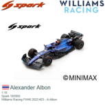 1:18 | Spark 18S950 | Williams Racing FW45 2023 #23 - A.Albon 1:18 | Spark 18S950 | Williams Racing FW45 2023 #23 - A.Albon