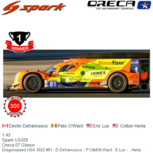 1:43 | Spark US329 | Oreca 07 Gibson | Dragonspeed USA 2022 #81 - D.Defrancesco - P.O'Ward - E.Lux - .Herta 1:43 | Spark US329 | Oreca 07 Gibson | Dragonspeed USA 2022 #81 - D.Defrancesco - P.O'Ward - E.Lux - .Herta