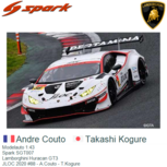 Modelauto 1:43 | Spark SGT007 | Lamborghini Huracan GT3 | JLOC 2020 #88 - A.Couto - T.Kogure Modelauto 1:43 | Spark SGT007 | Lamborghini Huracan GT3 | JLOC 2020 #88 - A.Couto - T.Kogure