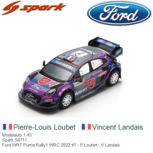 Modelauto 1:43 | Spark S6711 | Ford WRT Puma Rally1 WRC 2022 #7 - P.Loubet - V.Landais Modelauto 1:43 | Spark S6711 | Ford WRT Puma Rally1 WRC 2022 #7 - P.Loubet - V.Landais