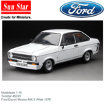Modelauto 1:18 | Sunstar 4633R | Ford Escort Mexico MK.II White 1976 Modelauto 1:18 | Sunstar 4633R | Ford Escort Mexico MK.II White 1976