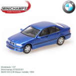 Modelauto 1:87 | Minichamps 870020301 | BMW M3 E36 Blauw metallic 1994 Modelauto 1:87 | Minichamps 870020301 | BMW M3 E36 Blauw metallic 1994