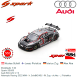 Modelauto 1:43 | Spark SB509 | Audi R8 LMS GT3 | Attempto Racing 2022 #99 - N.Schöll - M.Zug - A.Aka - J.Puhakka Modelauto 1:43 | Spark SB509 | Audi R8 LMS GT3 | Attempto Racing 2022 #99 - N.Schöll - M.Zug - A.Aka - J.Puhakka