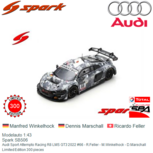 Modelauto 1:43 | Spark SB506 | Audi Sport Attempto Racing R8 LMS GT3 2022 #66 - R.Feller - M.Winkelhock - D.Marschall Modelauto 1:43 | Spark SB506 | Audi Sport Attempto Racing R8 LMS GT3 2022 #66 - R.Feller - M.Winkelhock - D.Marschall
