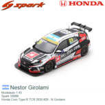 Modelauto 1:43 | Spark S8966 | Honda Civic Type-R TCR 2020 #29 - N.Girolami Modelauto 1:43 | Spark S8966 | Honda Civic Type-R TCR 2020 #29 - N.Girolami