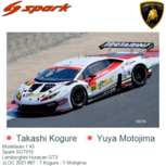 Modelauto 1:43 | Spark SGT010 | Lamborghini Huracan GT3 | JLOC 2021 #87 - T.Kogure - Y.Motojima Modelauto 1:43 | Spark SGT010 | Lamborghini Huracan GT3 | JLOC 2021 #87 - T.Kogure - Y.Motojima