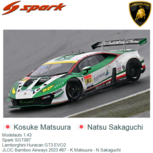Modelauto 1:43 | Spark SGT087 | Lamborghini Huracan GT3 EVO2 | JLOC Bamboo Airways 2023 #87 - K.Matsuura - N.Sakaguchi Modelauto 1:43 | Spark SGT087 | Lamborghini Huracan GT3 EVO2 | JLOC Bamboo Airways 2023 #87 - K.Matsuura - N.Sakaguchi