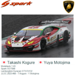Modelauto 1:43 | Spark SGT088 | Lamborghini Huracan GT3 EVO2 | JLOC 2023 #88 - T.Kogure - Y.Motojima Modelauto 1:43 | Spark SGT088 | Lamborghini Huracan GT3 EVO2 | JLOC 2023 #88 - T.Kogure - Y.Motojima