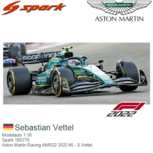 Modelauto 1:18 | Spark 18S775 | Aston Martin Racing AMR22 2022 #5 - S.Vettel Modelauto 1:18 | Spark 18S775 | Aston Martin Racing AMR22 2022 #5 - S.Vettel