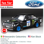 Modelauto 1:18 | Sunstar 4858 | Ford Escort RS 1800 2008 #46 - A.Gelsomino - K.Block Modelauto 1:18 | Sunstar 4858 | Ford Escort RS 1800 2008 #46 - A.Gelsomino - K.Block