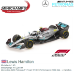 Modelauto 1:43 | Minichamps 417220144 | Mercedes AMG Petronas F1 Team W13 E-Performance 2022 #44 - L.Hamilton Modelauto 1:43 | Minichamps 417220144 | Mercedes AMG Petronas F1 Team W13 E-Performance 2022 #44 - L.Hamilton