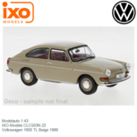 Modelauto 1:43 | IXO-Models CLC503N.22 | Volkswagen 1600 TL Beige 1969 Modelauto 1:43 | IXO-Models CLC503N.22 | Volkswagen 1600 TL Beige 1969