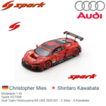 Modelauto 1:43 | Spark SGT006 | Audi Team Hitotsuyama R8 LMS 2020 #21 - C.Mies - S.Kawabata Modelauto 1:43 | Spark SGT006 | Audi Team Hitotsuyama R8 LMS 2020 #21 - C.Mies - S.Kawabata