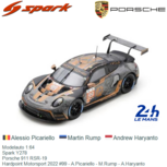 Modelauto 1:64 | Spark Y278 | Porsche 911 RSR-19 | Hardpoint Motorsport 2022 #99 - A.Picariello - M.Rump - A.Haryanto Modelauto 1:64 | Spark Y278 | Porsche 911 RSR-19 | Hardpoint Motorsport 2022 #99 - A.Picariello - M.Rump - A.Haryanto