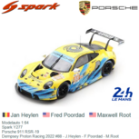 Modelauto 1:64 | Spark Y277 | Porsche 911 RSR-19 | Dempsey Proton Racing 2022 #88 - J.Heylen - F.Poordad - M.Root Modelauto 1:64 | Spark Y277 | Porsche 911 RSR-19 | Dempsey Proton Racing 2022 #88 - J.Heylen - F.Poordad - M.Root