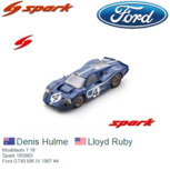 Modelauto 1:18 | Spark 18S683 | Ford GT40 MK IV 1967 #4 Modelauto 1:18 | Spark 18S683 | Ford GT40 MK IV 1967 #4