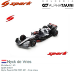 Modelauto 1:43 | Spark S8571 | Alpha Tauri AT04 2023 #21 - N.de Vries Modelauto 1:43 | Spark S8571 | Alpha Tauri AT04 2023 #21 - N.de Vries