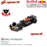 Modelauto 1:43 | Spark S8569 | Red Bull Racing RB19 RBPT 2023 #1 - M.Verstappen Modelauto 1:43 | Spark S8569 | Red Bull Racing RB19 RBPT 2023 #1 - M.Verstappen