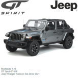 Modelauto 1:18 | GT Spirit GT419 | Jeep Wrangler Rubicon 4xe Zilver 2021 Modelauto 1:18 | GT Spirit GT419 | Jeep Wrangler Rubicon 4xe Zilver 2021