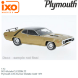1:43 | IXO-Models CLC529N.22 | Plymouth GTX Runner Metallic Gold 1971 1:43 | IXO-Models CLC529N.22 | Plymouth GTX Runner Metallic Gold 1971