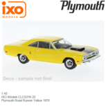 1:43 | IXO-Models CLC531N.22 | Plymouth Road Runner Yellow 1970 1:43 | IXO-Models CLC531N.22 | Plymouth Road Runner Yellow 1970