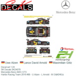 Decal set 1:24 | SK Decals SK24079 | Mercedes Benz AMG GT3 | Haribo Racing Team 2016 #88 - U.Alzen - L.Arnold - M.Götz Decal set 1:24 | SK Decals SK24079 | Mercedes Benz AMG GT3 | Haribo Racing Team 2016 #88 - U.Alzen - L.Arnold - M.Götz
