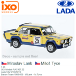 1:43 | IXO-Models RAC427.22 | Lada VAZ 2105 MTX | Barum Team 1983 #25 - M.Lank - M.Tyce 1:43 | IXO-Models RAC427.22 | Lada VAZ 2105 MTX | Barum Team 1983 #25 - M.Lank - M.Tyce