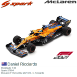 Modelauto 1:43 | Spark S7854 | McLaren F1 MCL35M 2021 #3 - D.Ricciardo Modelauto 1:43 | Spark S7854 | McLaren F1 MCL35M 2021 #3 - D.Ricciardo