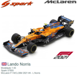 Modelauto 1:43 | Spark S7855 | McLaren F1 MCL35M 2021 #4 - L.Norris Modelauto 1:43 | Spark S7855 | McLaren F1 MCL35M 2021 #4 - L.Norris