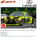Modelauto 1:43 | Spark US287 | Lexus RC F GT3 | Vasser Sullivan Racing 2021 #12 - R.Megennis - Z.Veach - T.Bell - F.Montecalvo Modelauto 1:43 | Spark US287 | Lexus RC F GT3 | Vasser Sullivan Racing 2021 #12 - R.Megennis - Z.Veach - T.Bell - F.Montecalvo