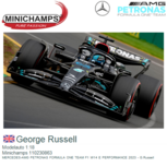 Modelauto 1:18 | Minichamps 110230863 | MERCEDES-AMG PETRONAS FORMULA ONE TEAM F1 W14 E PERFORMANCE 2023 - G.Russell Modelauto 1:18 | Minichamps 110230863 | MERCEDES-AMG PETRONAS FORMULA ONE TEAM F1 W14 E PERFORMANCE 2023 - G.Russell