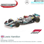 1:18 | Minichamps 110220544 | Mercedes AMG Petronas Formula One Team W13 E-Performance 2022 #44 - L.Hamilton 1:18 | Minichamps 110220544 | Mercedes AMG Petronas Formula One Team W13 E-Performance 2022 #44 - L.Hamilton