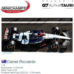 1:18 | Minichamps 117231203 | Alpha Tauri AT04 | Scuderia AlphaTauri 2023 #3 - D.Ricciardo 1:18 | Minichamps 117231203 | Alpha Tauri AT04 | Scuderia AlphaTauri 2023 #3 - D.Ricciardo