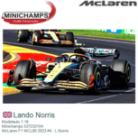 Modelauto 1:18 | Minichamps 537232104 | McLaren F1 MCL60 2023 #4 - L.Norris Modelauto 1:18 | Minichamps 537232104 | McLaren F1 MCL60 2023 #4 - L.Norris