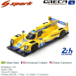 Modelauto 1:64 | Spark Y265 | Oreca 07 Gibson | Penske 2022 #5 - F.Nasr - E.Collard - D.Cameron Modelauto 1:64 | Spark Y265 | Oreca 07 Gibson | Penske 2022 #5 - F.Nasr - E.Collard - D.Cameron