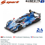 Modelauto 1:43 | Spark S8635 | Oreca 07 Gibson | RealTeam by WRT 2022 #41 - R.Andrade - F.Habsburg - N.Nato Modelauto 1:43 | Spark S8635 | Oreca 07 Gibson | RealTeam by WRT 2022 #41 - R.Andrade - F.Habsburg - N.Nato