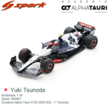 Modelauto 1:18 | Spark 18S887 | Scuderia Alpha Tauri AT04 2023 #22 - Y.Tsunoda Modelauto 1:18 | Spark 18S887 | Scuderia Alpha Tauri AT04 2023 #22 - Y.Tsunoda