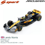 Modelauto 1:18 | Spark 18S888 | McLaren F1 MCL60 2023 #04 - L.Norris Modelauto 1:18 | Spark 18S888 | McLaren F1 MCL60 2023 #04 - L.Norris