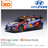 Modelauto 1:43 | IXO-Models RAM869.22 | Hyundai Shell Mobis WRT i20 N Rally1 WRC 2022 #6 - C.Carter - D.Sordo Modelauto 1:43 | IXO-Models RAM869.22 | Hyundai Shell Mobis WRT i20 N Rally1 WRC 2022 #6 - C.Carter - D.Sordo