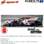 Modelauto 1:43 | Spark US280 | 07 Gibson LMP2 2021 - J.Farano - G.Aubry - T.Buret - M.Vaxiviere Modelauto 1:43 | Spark US280 | 07 Gibson LMP2 2021 - J.Farano - G.Aubry - T.Buret - M.Vaxiviere