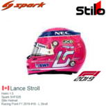 Helm 1:5 | Spark 5HF026 | Stilo Helmet | Racing Point F1 2019 #18 - L.Stroll Helm 1:5 | Spark 5HF026 | Stilo Helmet | Racing Point F1 2019 #18 - L.Stroll