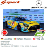 Modelauto 1:43 | Spark SG843 | Mercedes AMG GT3 | Team Bilstein by HRT 2022 #12 - P.Ellis - L.Stolz - R.Marciello Modelauto 1:43 | Spark SG843 | Mercedes AMG GT3 | Team Bilstein by HRT 2022 #12 - P.Ellis - L.Stolz - R.Marciello