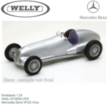 Modelauto 1:24 | Welly 24109SILVER | Mercedes Benz W125 Grey Modelauto 1:24 | Welly 24109SILVER | Mercedes Benz W125 Grey