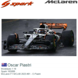 Modelauto 1:18 | Spark 18S899 | McLaren F1 MCL60 2023 #81 - O.Piastri Modelauto 1:18 | Spark 18S899 | McLaren F1 MCL60 2023 #81 - O.Piastri