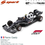 Modelauto 1:43 | Spark S7677 | Alpha Tauri AT02 | Scuderia AlphaTauri 2021 #10 - P.Gasly Modelauto 1:43 | Spark S7677 | Alpha Tauri AT02 | Scuderia AlphaTauri 2021 #10 - P.Gasly
