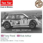 Modelauto 1:18 | Sunstar 5544 | MG Metro 6R4 1986 #1 - T.Pond - R.Arthur Modelauto 1:18 | Sunstar 5544 | MG Metro 6R4 1986 #1 - T.Pond - R.Arthur