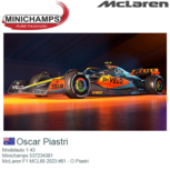 Modelauto 1:43 | Minichamps 537234381 | McLaren F1 MCL60 2023 #81 - O.Piastri Modelauto 1:43 | Minichamps 537234381 | McLaren F1 MCL60 2023 #81 - O.Piastri