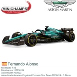 Modelauto 1:18 | Minichamps 117230114 | Aston Martin AMR23 | Aston-Martin Aramco Cognizant Formula One Team 2023 #14 - F.Alonso Modelauto 1:18 | Minichamps 117230114 | Aston Martin AMR23 | Aston-Martin Aramco Cognizant Formula One Team 2023 #14 - F.Alonso