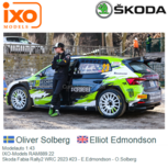 Modelauto 1:43 | IXO-Models RAM889.22 | Skoda Fabia Rally2 WRC 2023 #23 - E.Edmondson - O.Solberg Modelauto 1:43 | IXO-Models RAM889.22 | Skoda Fabia Rally2 WRC 2023 #23 - E.Edmondson - O.Solberg